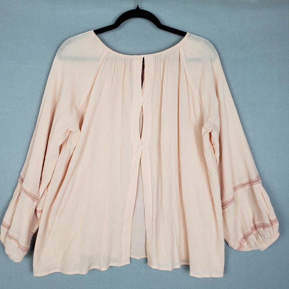 Spell Size S/M Moroccan Luxe Peasant Top Blouse Blush Pink Romantic Boho Hippie‎ - Picture 4 of 11